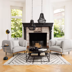 Lampadaire droit "Estee" en métal H144cm noir