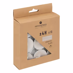 Lot de 18 Bougies Chauffe-Plat  Hugo  3,7cm Taupe