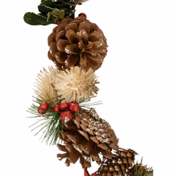Guirlande de Noël Pommes de pin, Plantes séchées et Boules L 100 cm - Feeric Christmas (-) Dimensions : L 100 cm - Déco : 6 x ...