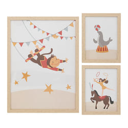 Lot de 3 cadres Beige en papier et bois