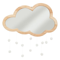 Miroir nuage Beige en bois