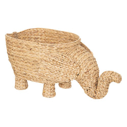 Panier XL éléphant en jacinthe d’eau et métal