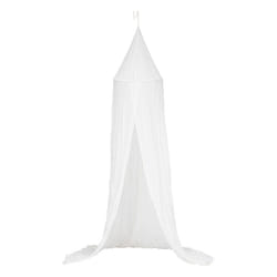 Ciel de lit "Lili" en gaze de coton blanc