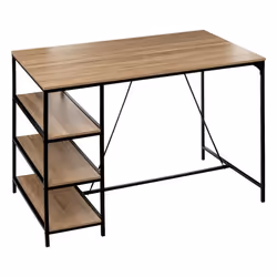 Table de Bar Avec Étagères Aliaj 140cm Naturel