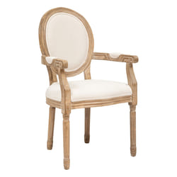 Chaise en hévéa beige "Cleon"
