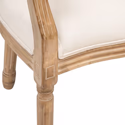 Chaise en hévéa beige "Cleon"