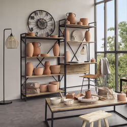 Lampadaire arc "Delia" en métal H149,5cm