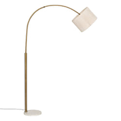 Lampadaire arc en marbre mordoré