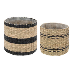 Set de 2 pots en paille "Lumière d'hiver"