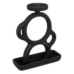 Bougeoir noir en céramique