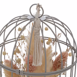 Cage en métal gris "Lumière d'hiver"