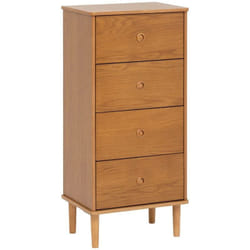 Atmosphera - Commode étroite pour la chambre à coucher charlie, 4 tiroirs, 50 x 35 x 107,5 cm