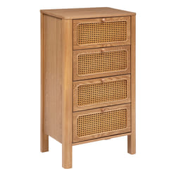 Chiffonier 4 tiroirs "Tiria" en placage frêne