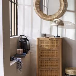 Chiffonier 4 tiroirs "Tiria" en placage frêne