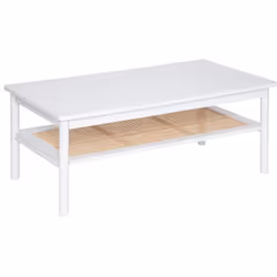 Ajoutez une touche de sérénité et de raffinement à votre intérieur avec la Table Basse en Rotin Cabras Blanc signée Atmospher ...