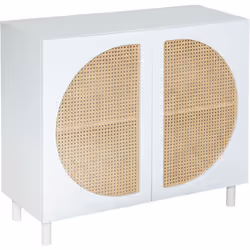 Transformez votre intérieur avec le Buffet 2 Portes Cabras Blanc de Atmosphera, un meuble polyvalent qui allie design moderne ...
