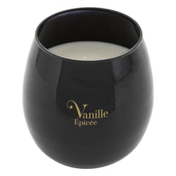 Bougie parfumée "Arlo" 400g vanille épicée en verre Noir