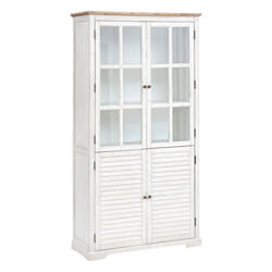 Vitrine 4 Portes en Bois Olbia 190cm Blanc