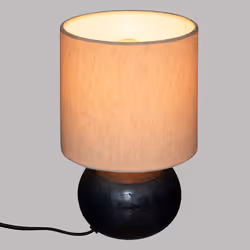 Lampadaire arc bleu en coton "Gaia"