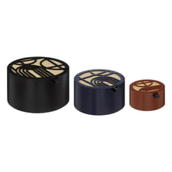 Lot de 3 boîtes "Olme" en bois D18cm noir