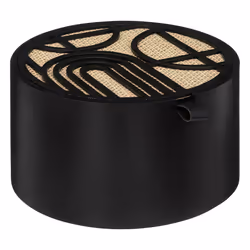 Lot de 3 boîtes "Olme" en bois D18cm noir