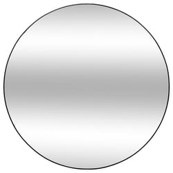 Miroir "Alice" en bois et métal noir