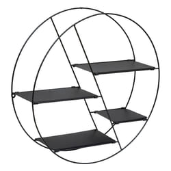 Etagère ronde métal noir D50 cm LARA
