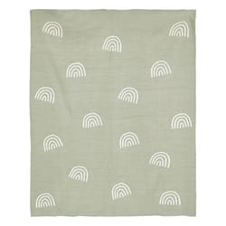 Couverture tricot bébé vert