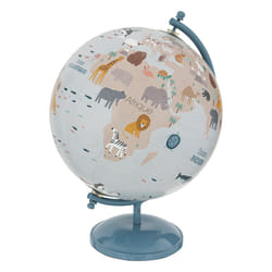 Globe Bleu en métal