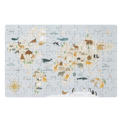 Puzzle Enfant 64 pièces  Carte du Monde  42cm Multicolore