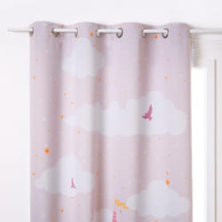 Atmosphera - Rideau Pour Enfant Occultant Château 135x260 Rose For Kids