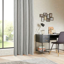 Rideau occultant "Dana" en métal beige jacquard