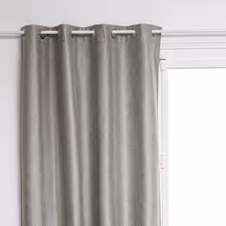 Rideau occultant "Dana" en métal beige jacquard