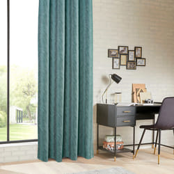 Rideau occultant "Dana" en métal vert foncé jacquard