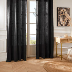 Rideau 130X260 Gaze de Coton Gris