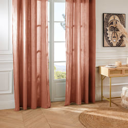 Rideau 130X260 Gaze de Coton rose