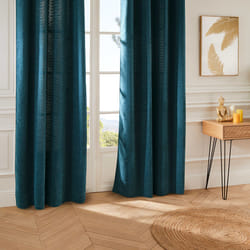 Rideau Chenille et Lurex JIL Bleu 140X260