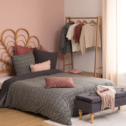 Parure de lit en gaze de coton  gris