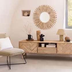 Lampe H38cm "Salva" en métal Beige