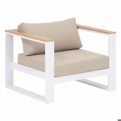 Fauteuil salon Empéria blanc  en aluminium traité en epoxy - Hespéride - Blanc