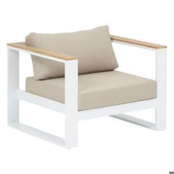 Fauteuil salon Empéria blanc  en aluminium traité en epoxy - Hespéride - Blanc