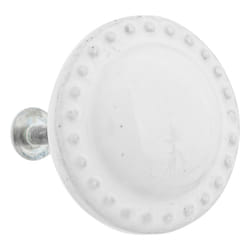 Lot de 2 Boutons de Meuble  Barbara  4cm Blanc