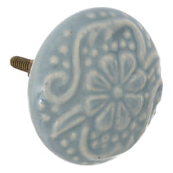 Lot de 2 Boutons de Meuble  Aniya  4cm Bleu