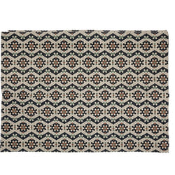 Tapis en coton imprimé 120x170 cm café