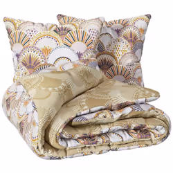Nul doute que la parure de lit "Aikupito" Atmosphera vous plaira si vous aimez le style Art déco. Un linge de lit précieux Av ...