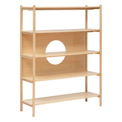 Etagère 5 niveaux en placage frêne