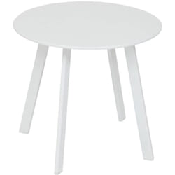 Table d appoint de jardin ronde Saona blanc en acier D50cm - Hespéride