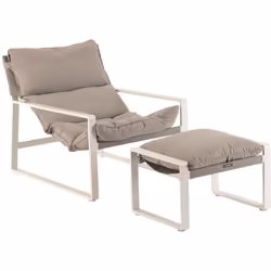 Aménagez un coin tranquille dans votre espace extérieur avec le fauteuil relax de jardin "Lambinio" Hespéride, aussi élégant ...