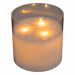 Bougie LED "Sena" en verre D15cm