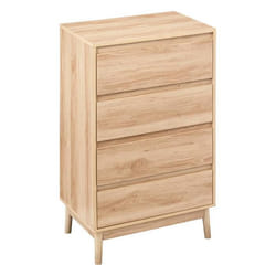 Commode 4 tiroirs Abana naturel 5five